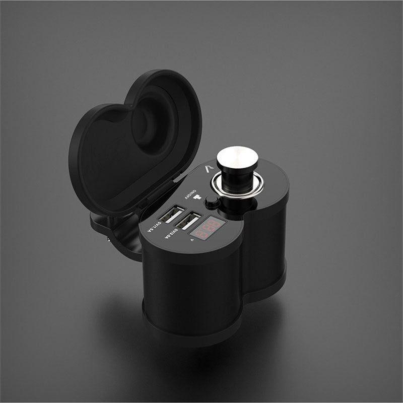 3.0 Super Fast Charging Motorcycle Multi-function Car Charger With Cigarette Lighter