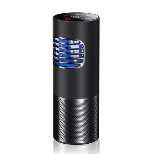 On board air purifier for new car odor removal